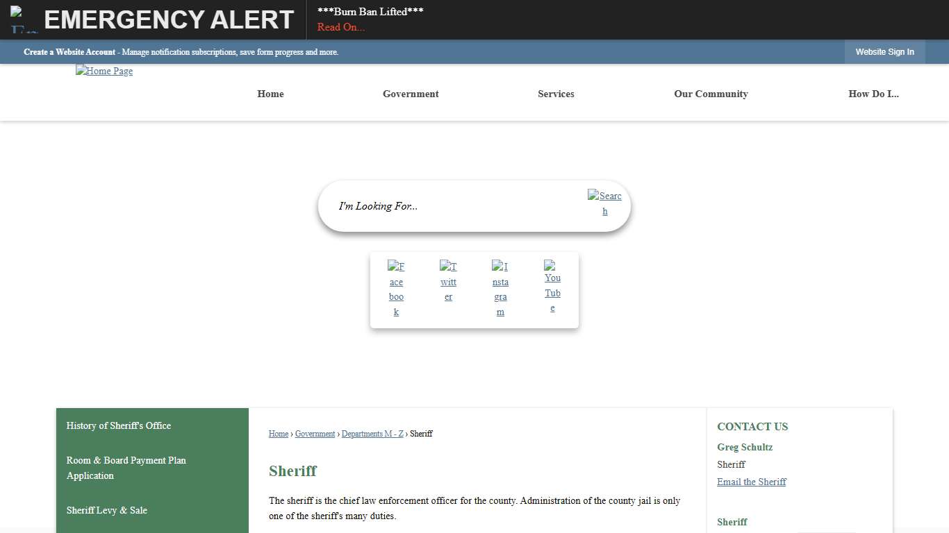 Sheriff | Mills County, IA